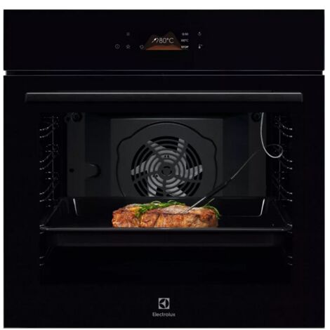 Electrolux – Four intégrable 72L 60cm pyrolyse noir – Chaleur tournante – Classe A+ – Sonde de cuisson – EOE7P12Z