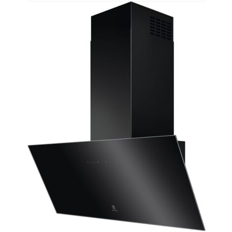 Electrolux – Hotte murale inclinée 89.8 cm – Débit d'air 465 m³/h – Niveau sonore 62 dB – Connectivité Hob2Hood – Éclairage LED - LFV439K