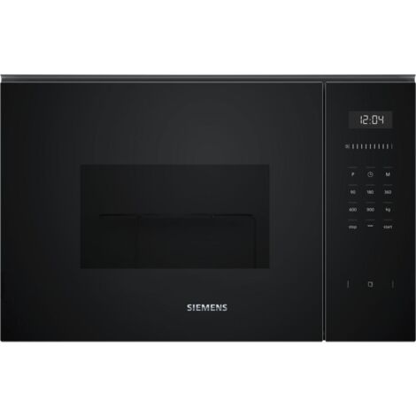 Siemens – Micro-ondes encastrable grill 25L 900W – 8 programmes automatiques – Cavité inox – Dimensions niche 56x38x55cm – BE555LMB1