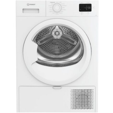 Indesit – Sèche-linge à pompe à chaleur 10 kg – 15 programmes dont express 30 min – Tambour inox 110L – Classe B condensation – 64 dB - CYD102DWWFR