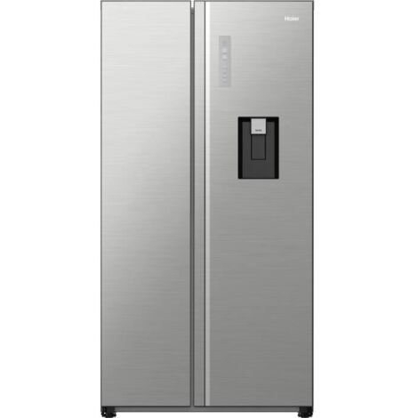 Haier – Réfrigérateur américain 601L – Distributeur d'eau – Classe D – Dimensions 177,5 x 90,5 x 71,7 cm – Compartiments ajustables - HSW59F18DWMM