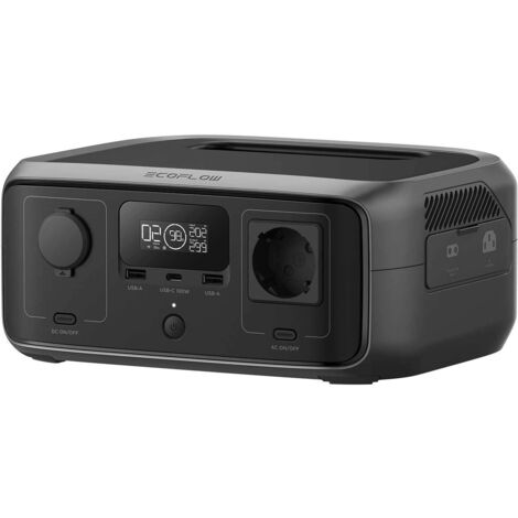 Ecoflow – Batterie solaire 600W – Tension 12V – Protection IP54 – Usage station électrique – Longueur 30cm – Alimentation secteur