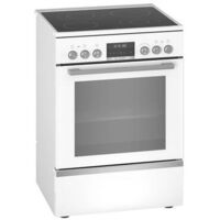 Bosch – Cuisinière vitrocéramique 4 foyers – Classe énergétique A – Volume 63L – Type de chaleur : convection – HKS79R220