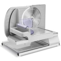 Kitchenchef – Trancheuse électrique 150W en aluminium – Coupe précise pour charcuterie et pain – Design compact et léger