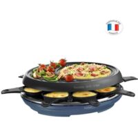 Tefal – Appareil à raclette 1050W pour 8 personnes – Gril et crêpière inclus – Couleur bleu – Multifonctionnel