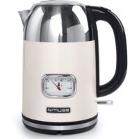 1,7 L-2200 W-cadran Rétro - Arrêt Auto-filtre Antitartre Amovible-crème Inox - Muse