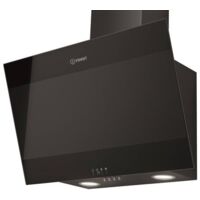 Indesit – Hotte décorative murale 59.8cm – Aspiration évacuation ou recyclage – Classe B – Débit d'air 647m3/h – Niveau sonore 70dB