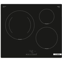 Bosch – Plaque induction 3 foyers 60 cm – Puissance 7400 W – Vitrocéramique avec fonction Boost – PIJ611BB5E