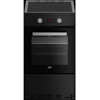 Beko – Cuisinière induction 3 foyers – Multifonction A 60L – Nettoyage par catalyse – Énergie plaque induction – Couleur noir