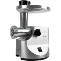 Kenwood – Hachoir à viande 450W – Capacité 125 kg/h – 3 grilles en acier – Adaptateurs saucisses et kebbé – Aluminium brossé - MG510