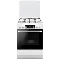 Amica – Cuisinière gaz 4 foyers – Four électrique multifonction A – Nettoyage catalyse – Volume 77L – Largeur 60cm – Énergie gaz