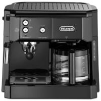 Delonghi – Cafetière à dosettes avec pompe 15 bars – Porte-filtre compatible E.S.E. – Chaudière inox – Réservoir amovible 1L – Accessoires pour 1 ou 2 tasses