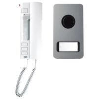 Urmet – Interphone audio 2 fils – Platine Mikra Alu saillie – Poste Utopia – Installation en saillie – Câblage 2 fils – IP44