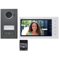 Aiphone – Kit vidéo couleur antivandales saillie 2 fils intégral avec moniteur LCD 7” – Fonction mains-libres – IP54 – 130440 - JVS1V