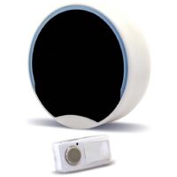 Urmet – Carillon sans fil 200m – Émetteur IP54 résistant aux intempéries – 15 mélodies haute définition – Design moderne ABS blanc