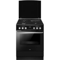 Amica – Cuisinière mixte 4 foyers – Plaque mixte – Convection multifonction – Nettoyage pyrolyse – Classe énergétique A+ – Volume 77L