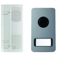 Urmet – Kit portier audio 2 fils mains-libres – Interphone gris avec vision nocturne – Installation facile pour maison individuelle
