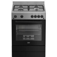 Beko – Cuisinière tout gaz 4 foyers – Type de chaleur : convection naturelle – Nettoyage manuel – Volume 73L – Inox