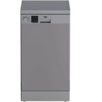 Beko – Lave-vaisselle 45 cm 10 couverts – Classe énergétique D – 5 programmes – Départ différé – Conso eau 11.9L/cycle – Couleur silver