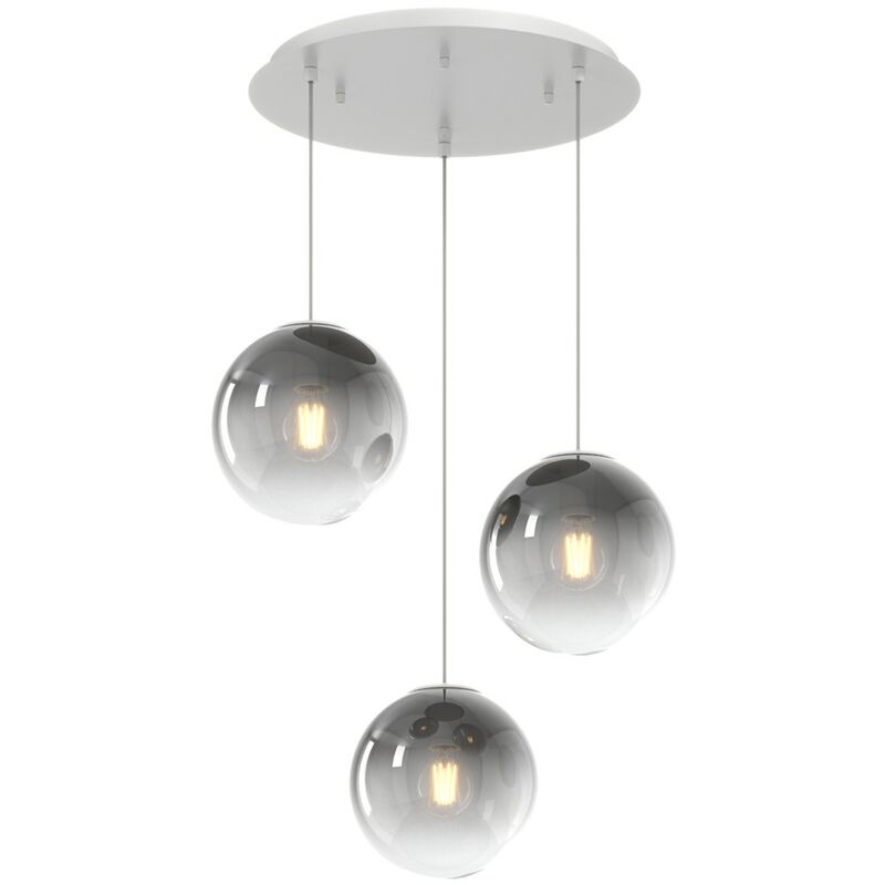 Lampadario moderno top light big eclipse 1194 bi s3 tp fu e27 led vetro  lampada soffitto sfera globo