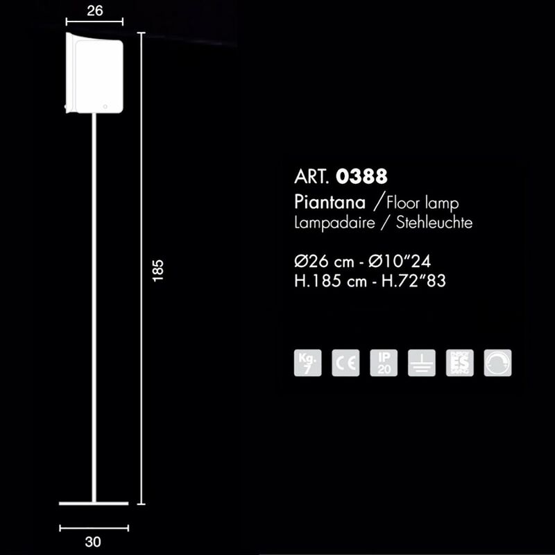 Piantana moderna Due P illuminazione 2374 E27 E14 LED, dimmerabile