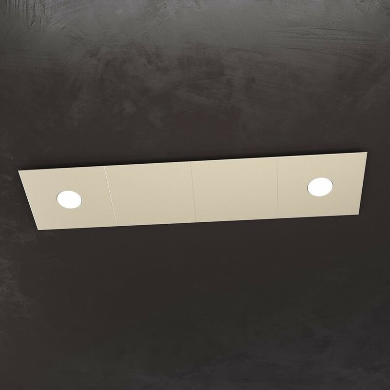 Plafoniera moderna top light eccentric 1156 2l2d gx53 led metallo lampada  parete soffitto, finitura metallo sabbia