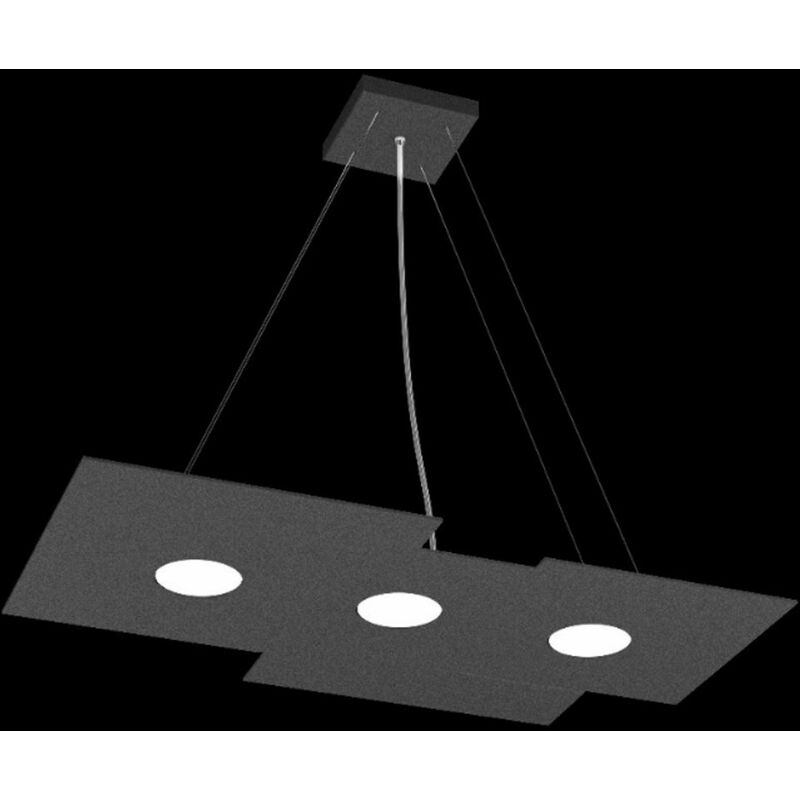 Lampade a sospensione Lampada da soffitto in alluminio a filo sospeso luci  da bar per ufficio Lampadario a led moderno a luce rettangolare da 4 piedi