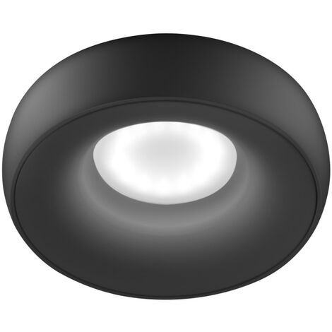 Faretto incasso nero gea led gfa1171 gu10 led ip20 alluminio lampada  soffitto tondo