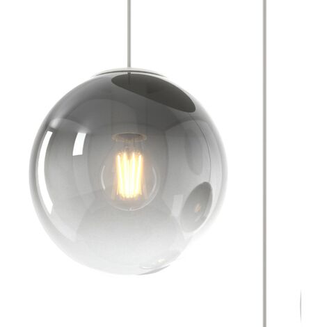 Lampadario A Sospensione A Sfera Di Vetro Trasparente, Stile Vintage Industriale, E27, Altezza Regolabile Fino A 1,5 Mt, Per Cucina E Sala Da Pranzo