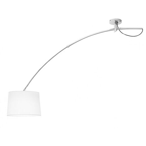 Lampada A Sospensione BarcelonaLED - Braccio Articolato, Paralume In Tessuto, 60W E27 - Foto 4