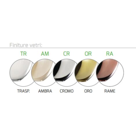 Lampadario moderno top light future 1155cr sm e27 led vetro pirex soffiato sospensione, vetro rame