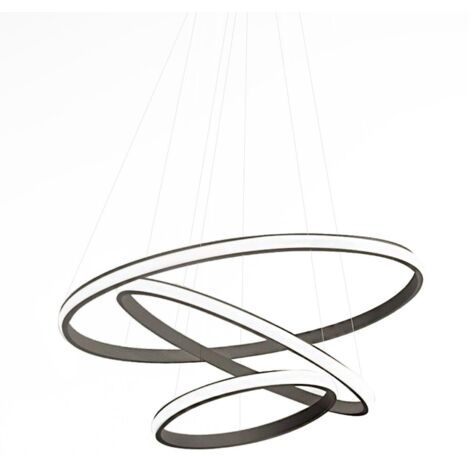 Lampadario moderno gea luce iole s3 t 62w led titanio sospensione lampada soffitto