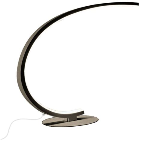 Abat-jour moderna gea luce iole l t 12w led dimmerabile alluminio lampada tavolo