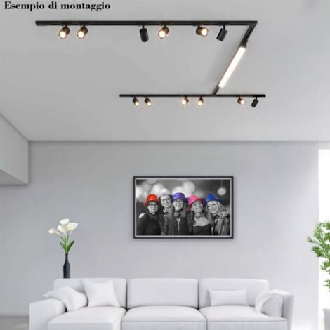 Binario top light mono amoskit 300 bi bianco e27 led lampada soffitto ...
