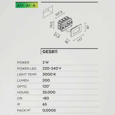 Segnapasso Led da incasso scatola 503 Maga – Gea Led