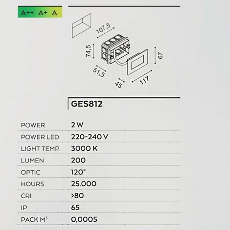 Segnapasso Led da incasso scatola 503 Maga – Gea Led