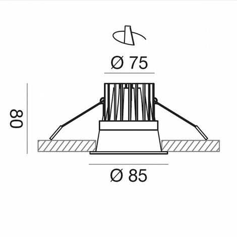 Faretto incasso led Gea Led VEGA GFA1050C bianco