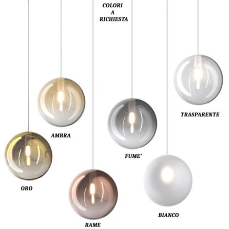 Lampadario moderno top light eclipse 1184 s1 g9 led vetro sospensione, vetro oro