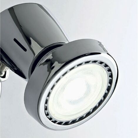 Binario illuminando eros 3 gu10 led 7w 3000°k spot faretti orientabili  metallo cromo moderno