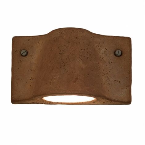 Applique TOSCOT Lido 1071 gx53 7W Led IP55 Lampada parete Terracotta refrattaria rustica esterno, Colore galestro