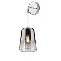 Applique Contemporanea Shaded Metallo Cromo Vetro Rame 1 Luce E27