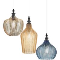 Lampadario A Sospensione Moderno Gea Luce Cleofe S10 - Vetro Bianco Opale E Metallo Opaco - Attacco E27 Regolabile Fino A 160cm - 3