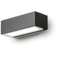 Applique esterno gea led nox led ip65 ges960 lampada parete biemissione moderna