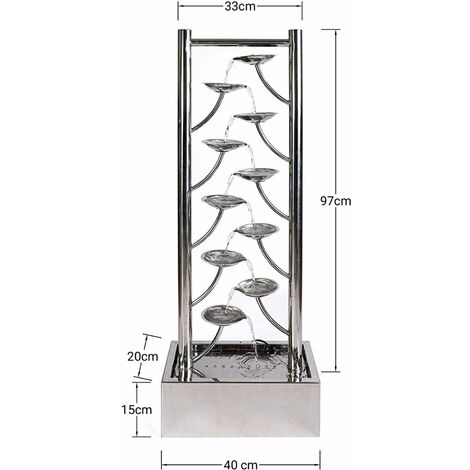 Cascata Da Giardino Con Ingresso Acqua - Effetto Naturale, Poliresina, 51x40x11 Cm - Foto 10