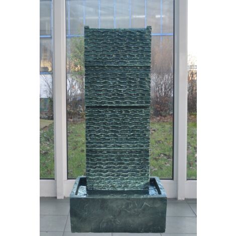 Köhko Zimmerbrunnen Höhe ca. 85 cm mit LED-Beleuchtung Wasserfall für Wohnzimmer Terrasse und Balkon