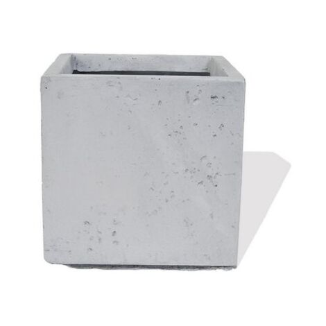 Köhko® Blumenkübel aus Fiberglas Pflanztopf 26x26x26 cm Elfenbeinfarben Quadrat