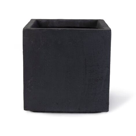 Köhko® Blumenkübel aus Fiberglas Pflanztopf 32x32x31 cm Anthrazit Quadrat