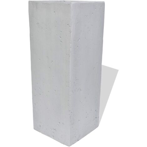 Köhko® Blumenkübel aus Fiberglas Pflanzkübel Blumentopf 42x42x82 cm Elfenbeinfarben Säuletopf