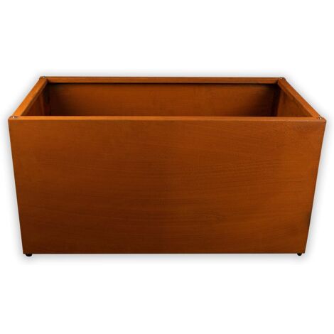 Köhko® Designer Hochbeet Rahmen (Ohne Boden) aus Cortenstahl als Bausatz TROG 80x40x40 cm