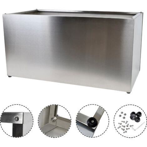 Köhko® Designer Hochbeet Rahmen aus Edelstahl als Bausatz TROG 150x50x40 cm